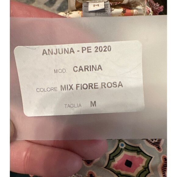 Anjuna Reversible Bikini Carina Mix Fiore Rosa Floral Medium Made In Italy $438 - Picture 3 of 12